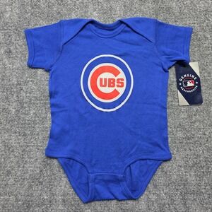 Outerstuff Chicago Cubs MLB Baby Bodysuit Blue 6-9M Primary Logo SS Creeper NEW